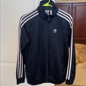 Adidas jacket dark black and blue